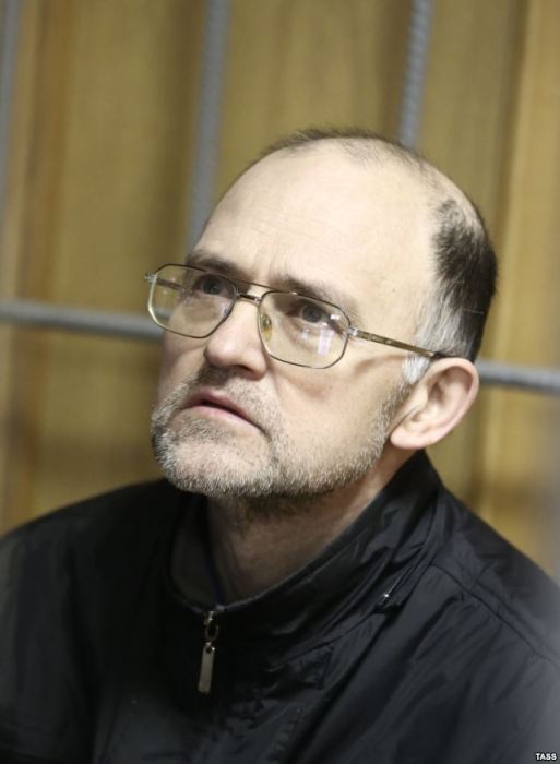 Sergei Krivov during a hunger strike, Nikulinsky District Court, Moscow, November 2013. Photo courtesy of TASS and Radio Svoboda