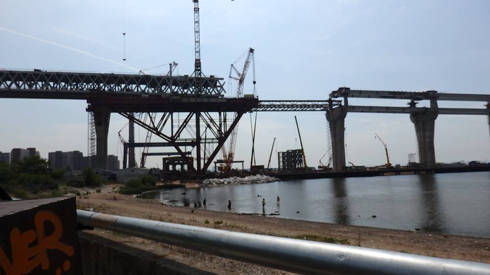 The ZSD under construction near the central beach on Kanonersky Island, 