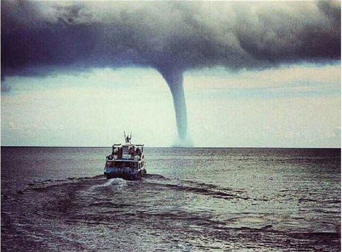 Waterspout on the Gulf of Finland, June 16, 2016. Photo courtesy of Nation News